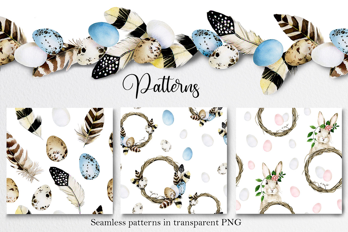 Happy easter. Watercolor collection, an Illustration by made by Tanya (Photo 3 of 4)