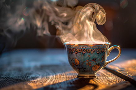 Cream poured into a cup of coffee preview 2