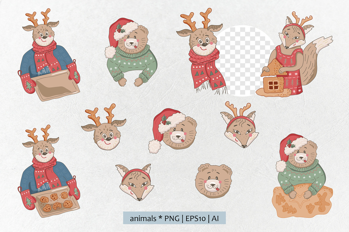 Christmas bakery collection. Vector, a Food Illustration by VaraNa Art (Photo 2 of 20)