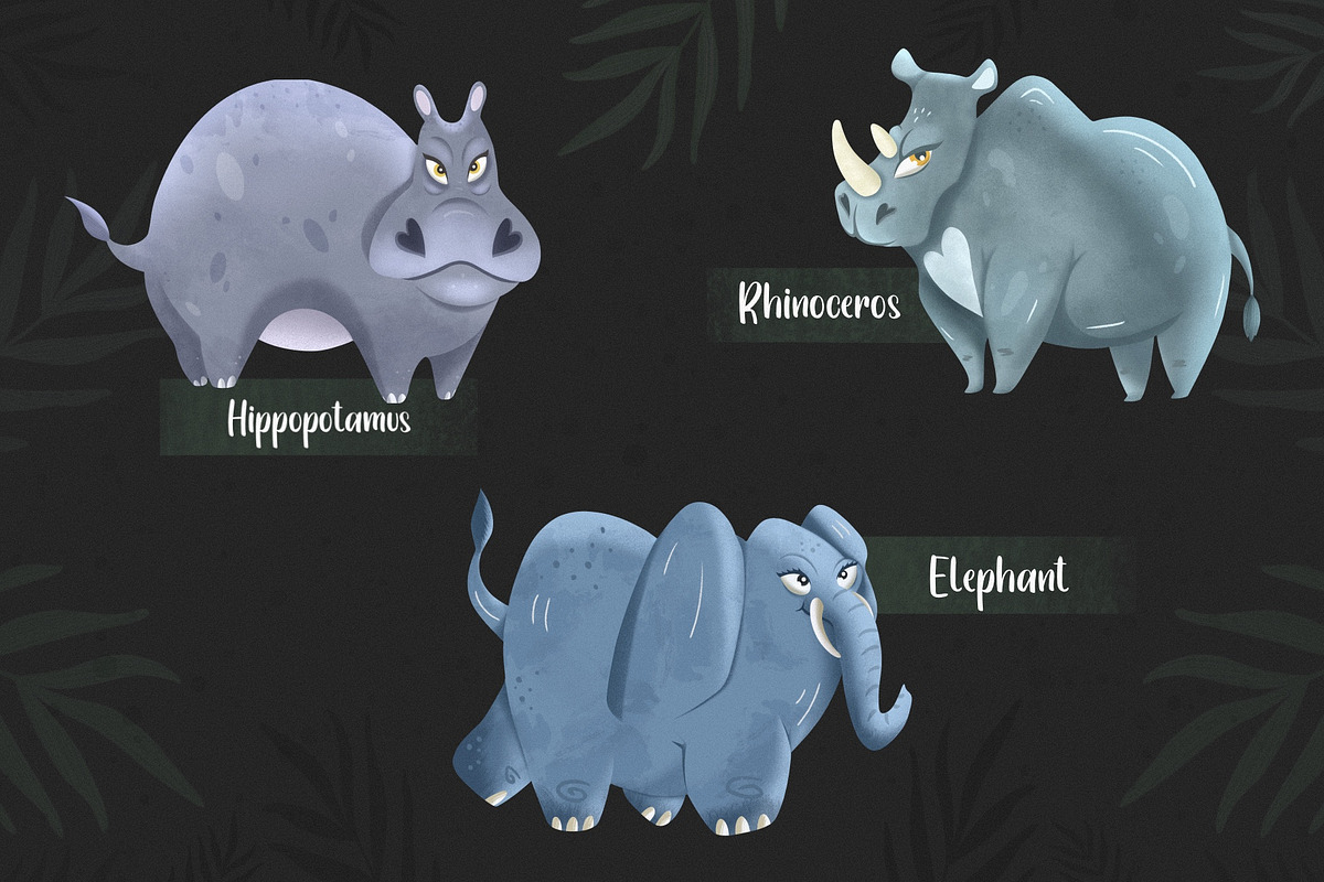 Wild Africa. Safari animals clipart, an Animal Illustration by Samnay Arts (Photo 4 of 12)