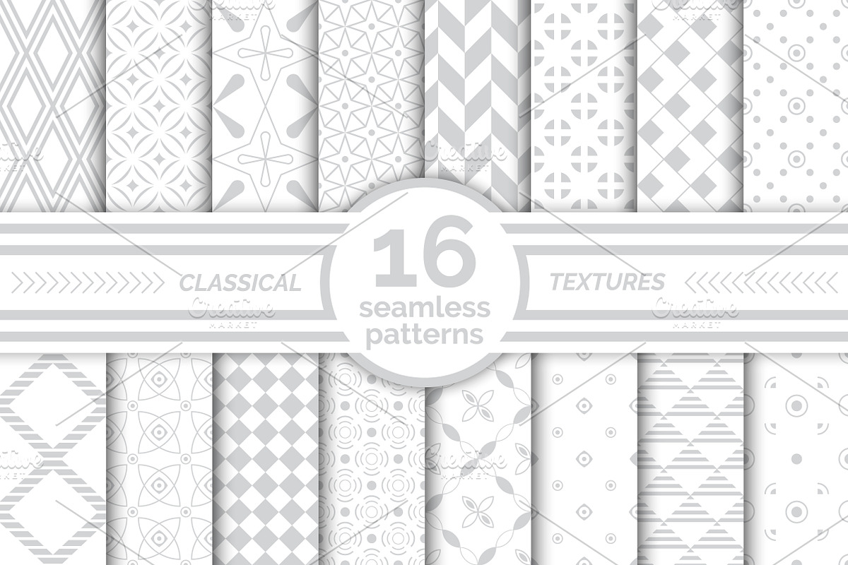 Classical seamless patterns. Big set, a Pattern Graphic by pattern shop (Photo 1 of 17)
