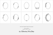100 Hand Drawn Wreaths and Frames 2, a Work Illustration by NatalieArtShop (Thumbnail 14 of 16)