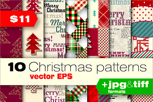 10 seamless Christmas patterns!
