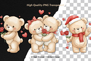 15 Bundle Watercolor Love Bear Wild, an Animal Illustration by Morspective (Thumbnail 2 of 8)