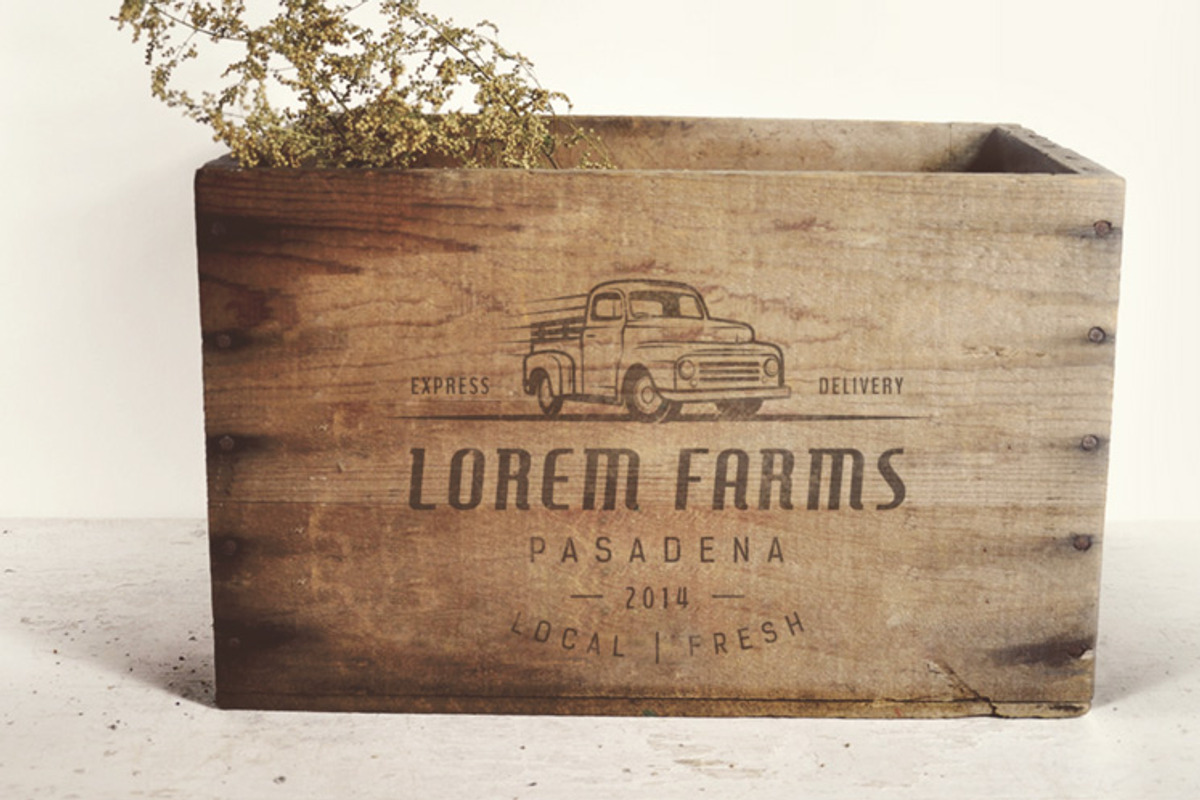 Vintage farmer truck logos, a Food Illustration by 1baranov (Photo 4 of 4)