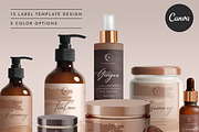 Canva Product Label Bundle Set LA009, a Stationery Template by Draca Design Co (Thumbnail 1 of 5)