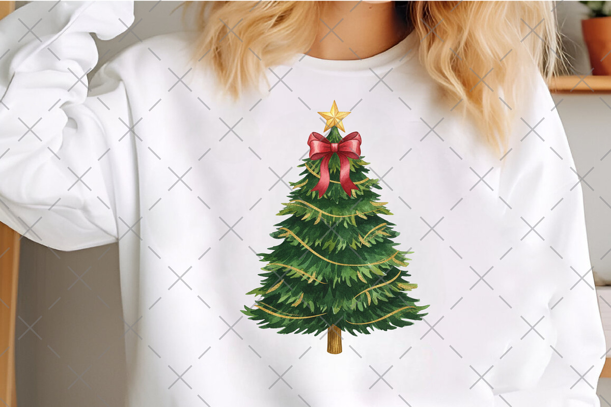Coquette Christmas Tree Glitter Png, an Illustration by Craft Nest (Photo 2 of 6)
