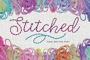 Stitched hand written font, a Script Font by Phil Marquet (Thumbnail 1 of 6)