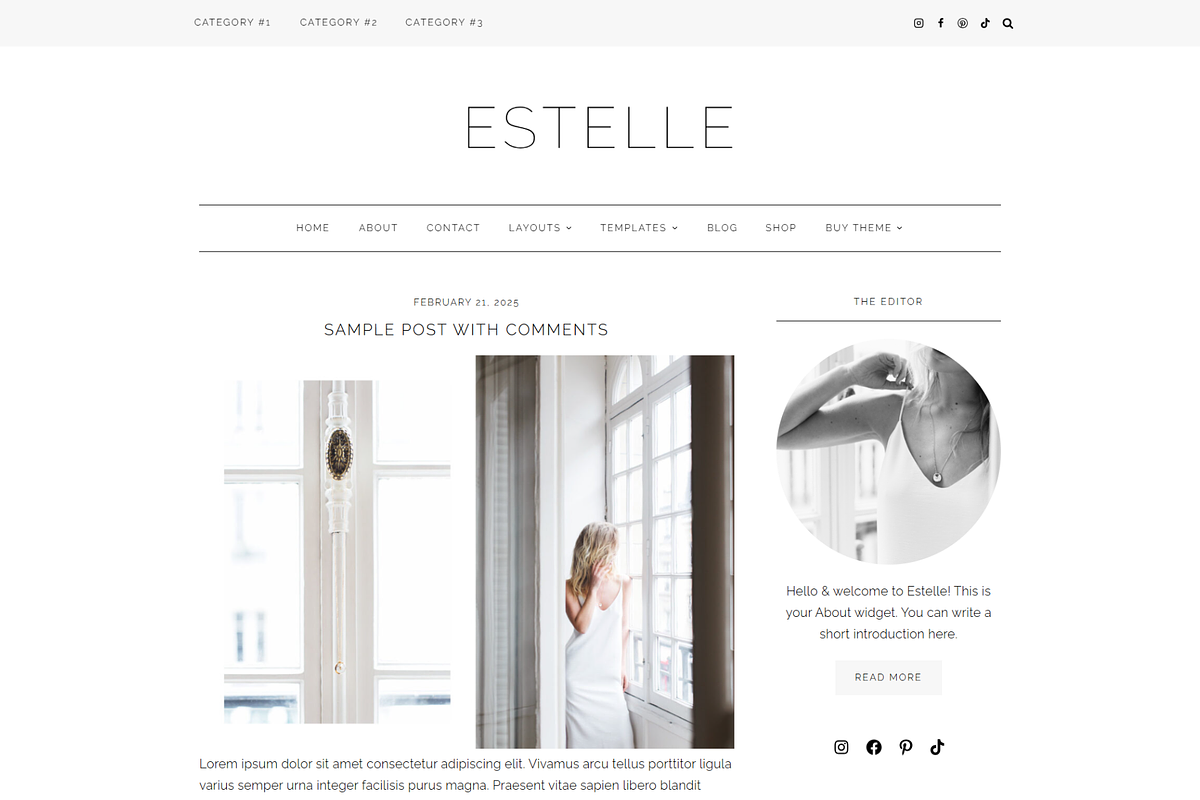 Feminine WordPress Theme | Estelle, a WordPress Template by Hello Chic Designs (Photo 2 of 4)
