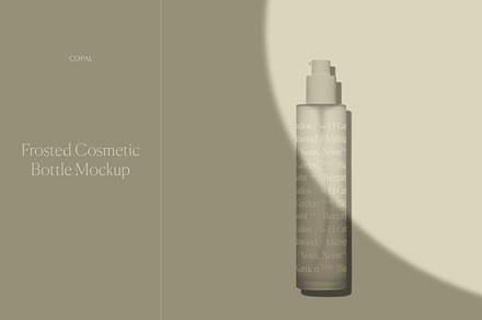 Frosted Glass Cosmetic Bottle Mockup, a Pens & Pencil Mockup by Copal