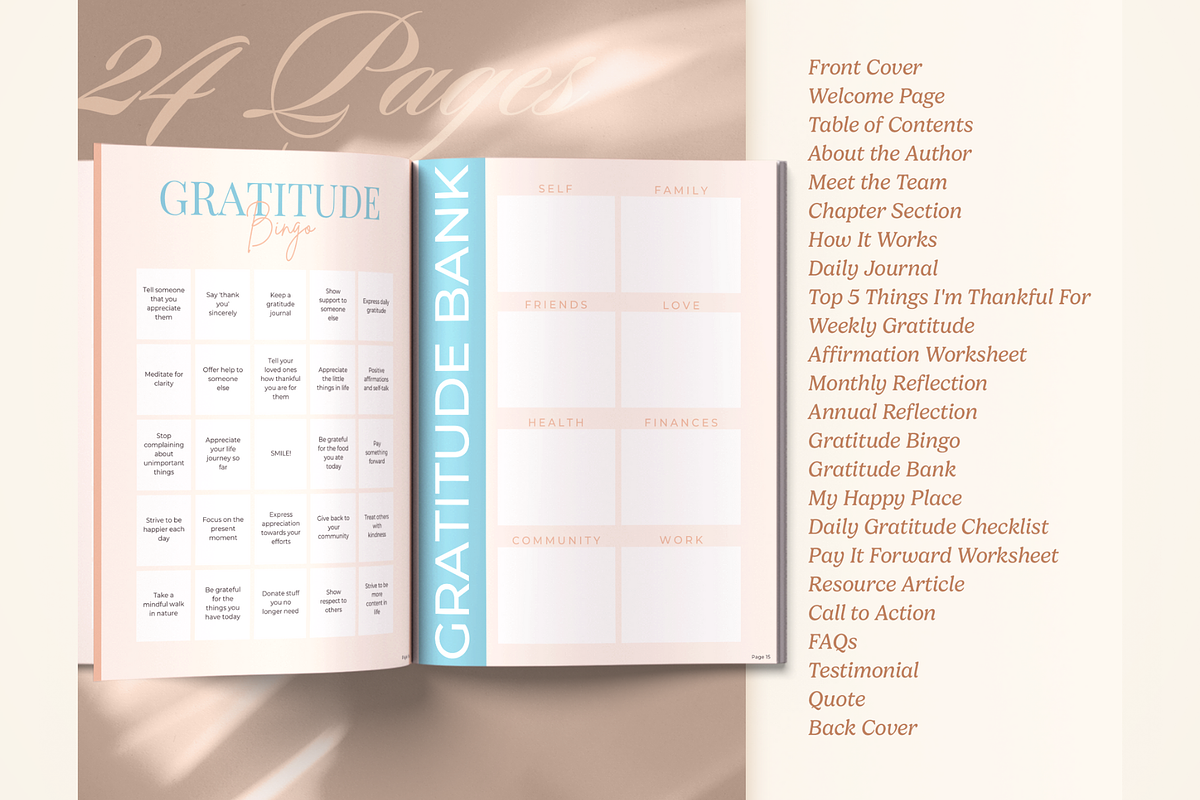 Gratitude Journal, a Stationery Template by Creatif Foundry (Photo 5 of 7)
