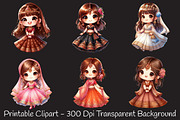 Tiny Cute Princess  Clipart, an Illustration by RobertsArt (Thumbnail 6 of 7)
