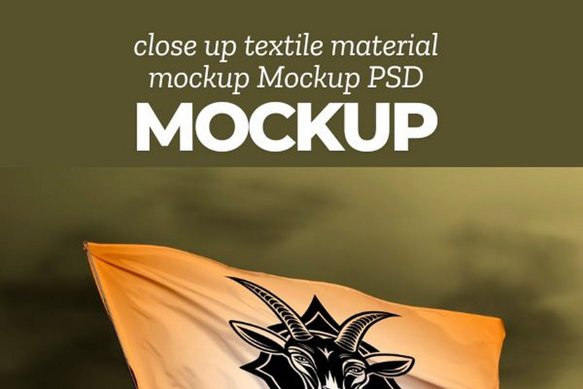 Realistic Flag Concept Mockup, a Mockup by Aban's World (Photo 1 of 3)