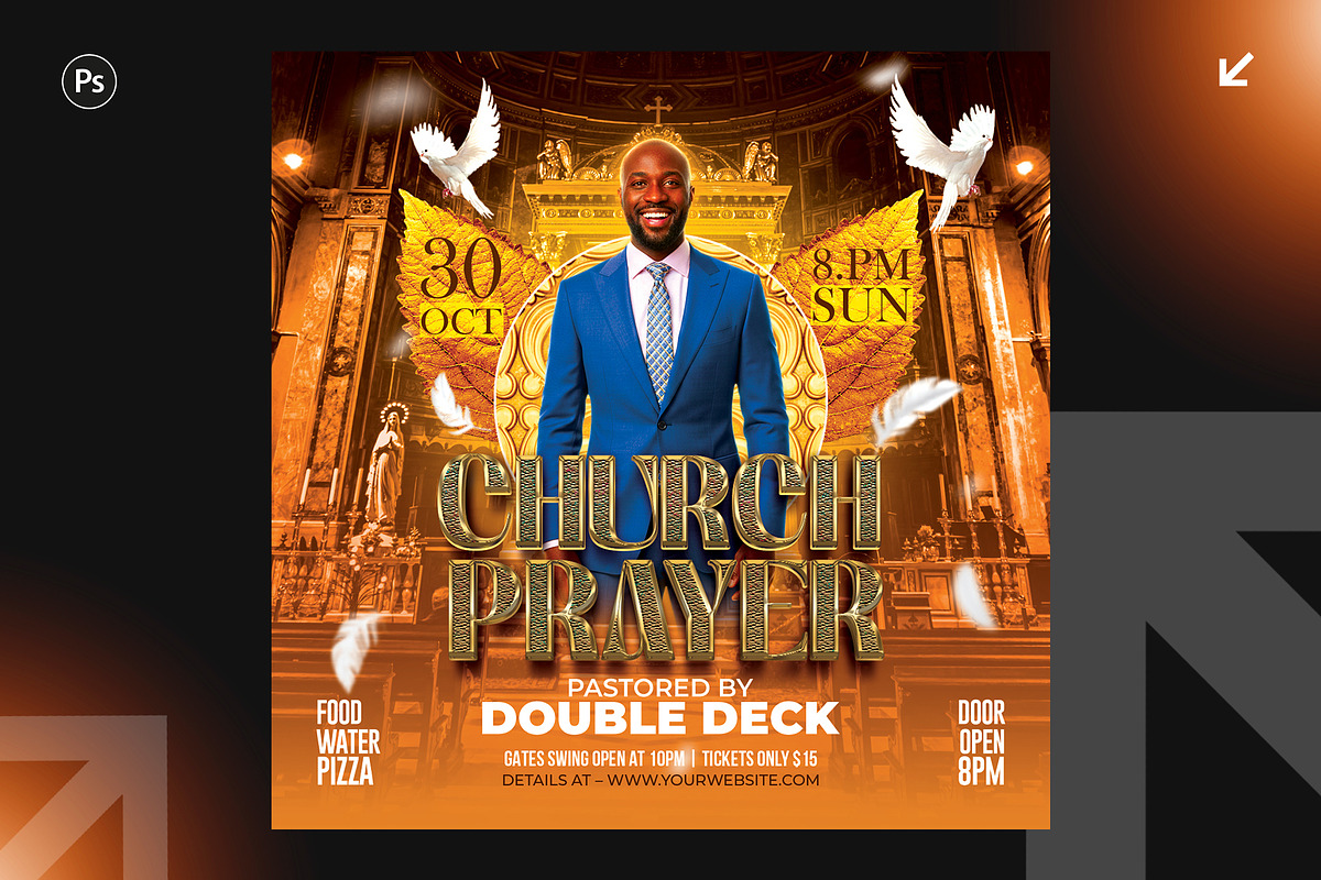 06 Church Prayer Flyer Design Bundle, a Flyer Template by Shajib Shikder (Photo 2 of 7)