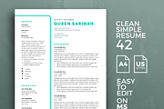 Resume Template 42, a Resume Template by graphicalcium (Thumbnail 1 of 3)