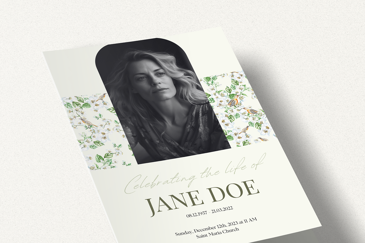 Funeral Program Template Set I Canva, an Invitation Template by The Social Stuff (Photo 4 of 9)