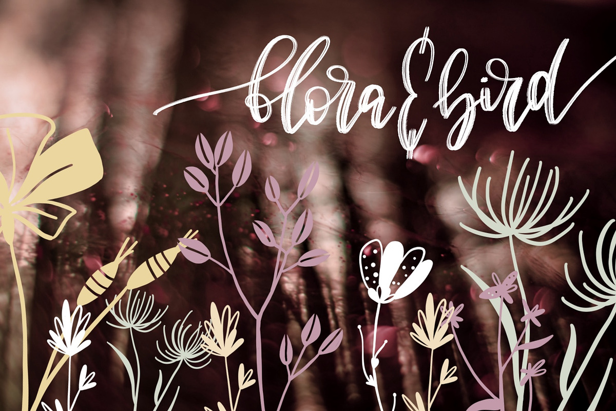 Flora&Bird - Brush Box for Procreate, a Brush Add-On by Gray Cat Graphics (Photo 8 of 10)