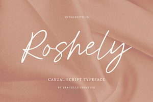 Roshely Casual Script, a Script Font by Seagulls Creative