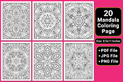 Floral Mandala Coloring Pages, a Pattern Graphic by mirajeee (Thumbnail 1 of 4)