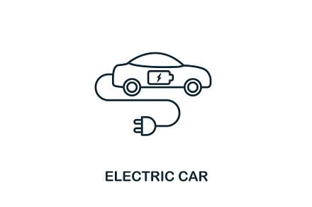 Electric Car icon. Simple element, an Object Graphic by Aimagenarium@gmail.com