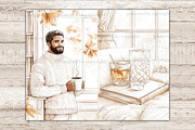Neutral Autumn Junk Journal Kit, a Person Illustration by GlamArtZhanna (Thumbnail 9 of 10)