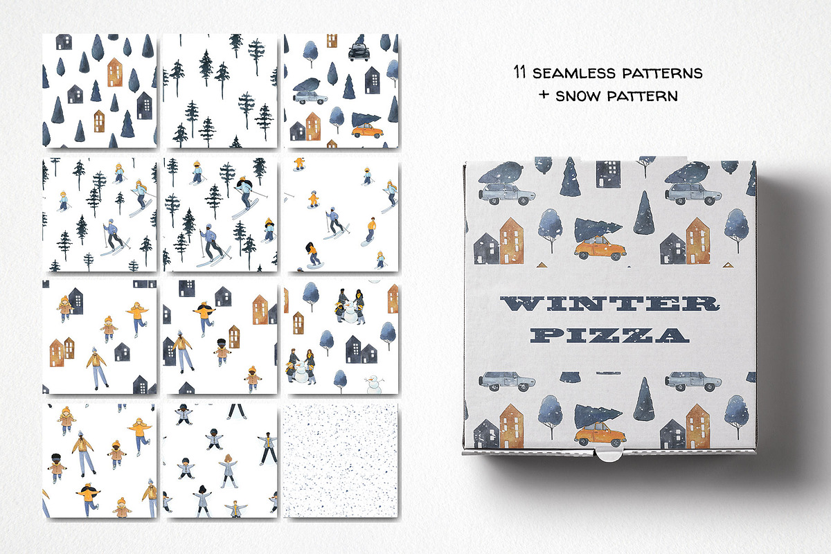 Watercolor winter wonderland bundle!, a Person Illustration by LyubovZaytseva (Photo 19 of 26)
