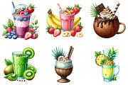 Summer Tropical Smoothie Cup Clipart, a Seasonal Illustration by DreamArtGraphic (Thumbnail 4 of 4)