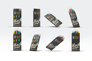 Colored Pencils 12 Pack Mock-Up, a Pens & Pencil Mockup by Se٧enStudio