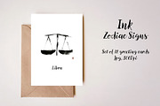 Ink Zodiac Signs Clipart Collection, an Animal Illustration by ViktoriaLapshyna (Thumbnail 5 of 6)