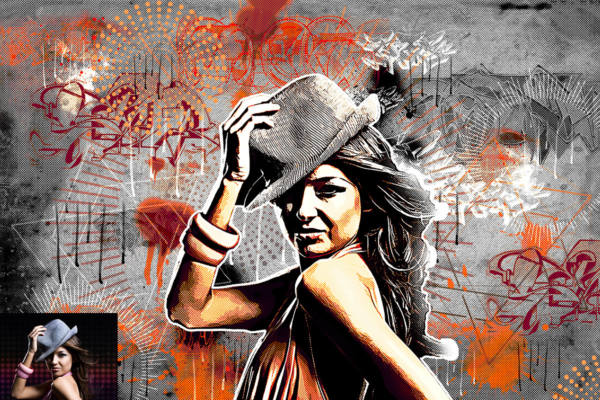 Vector Pop Art Photoshop Action, an Action Add-On by Studio Retouch (Photo 9 of 15)
