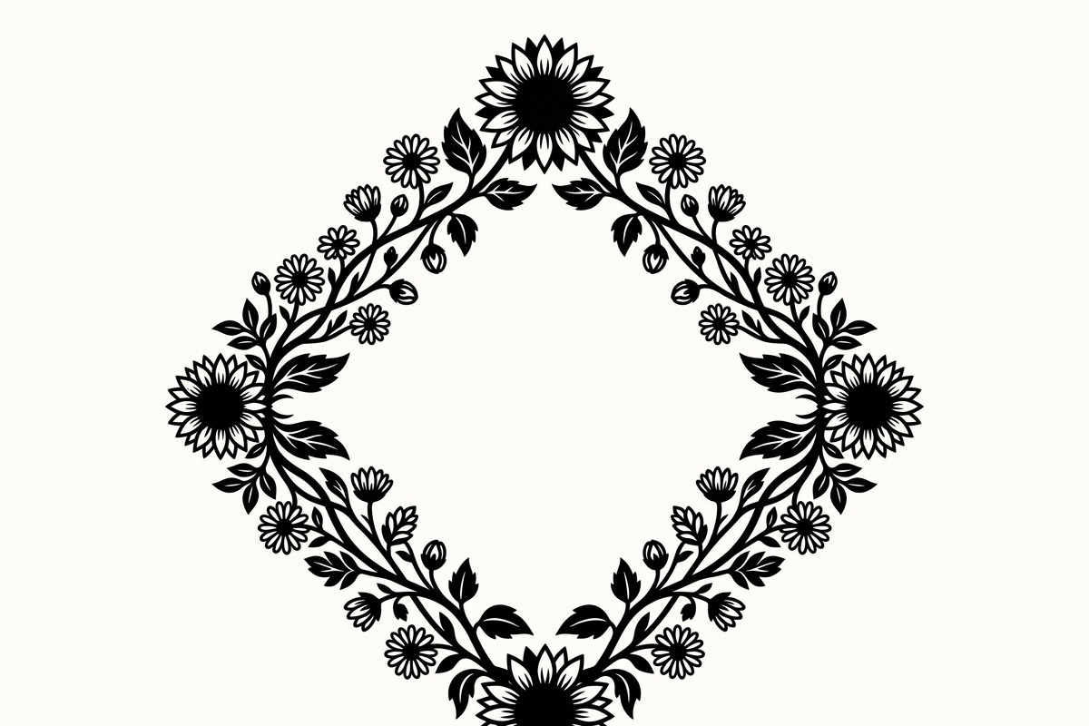 60 Romantic Diamond Wall Floral, a Decorative Illustration by Amazin_art (Photo 12 of 42)