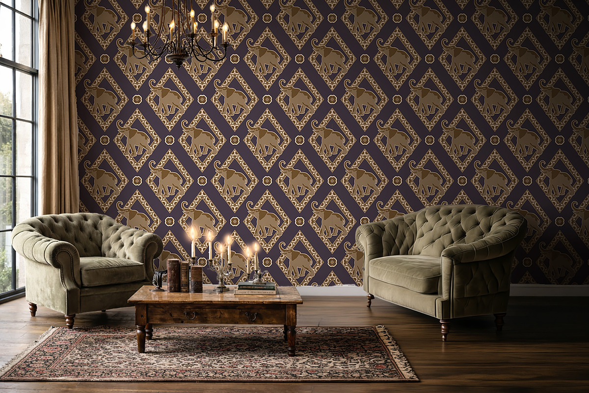 Thai Elephant Ornamental Pattern, a Pattern Graphic by StudioGlouna (Photo 6 of 9)
