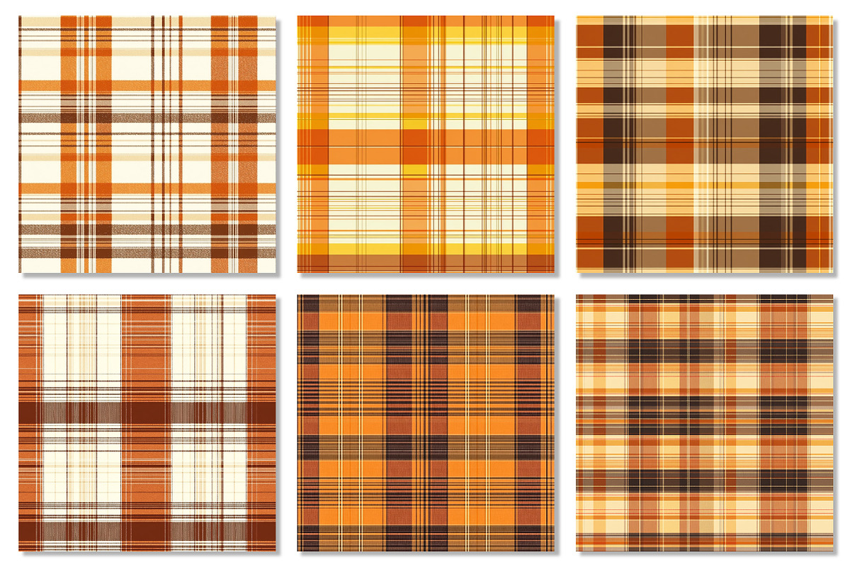 Fall Autumn Plaid Digital Papers, a Texture Graphic by Dream Creation (Photo 3 of 6)