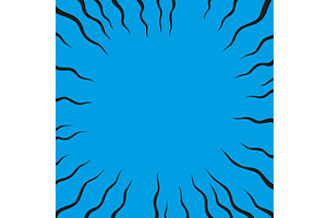 A vivid blue background, an Illustration by Things for designers