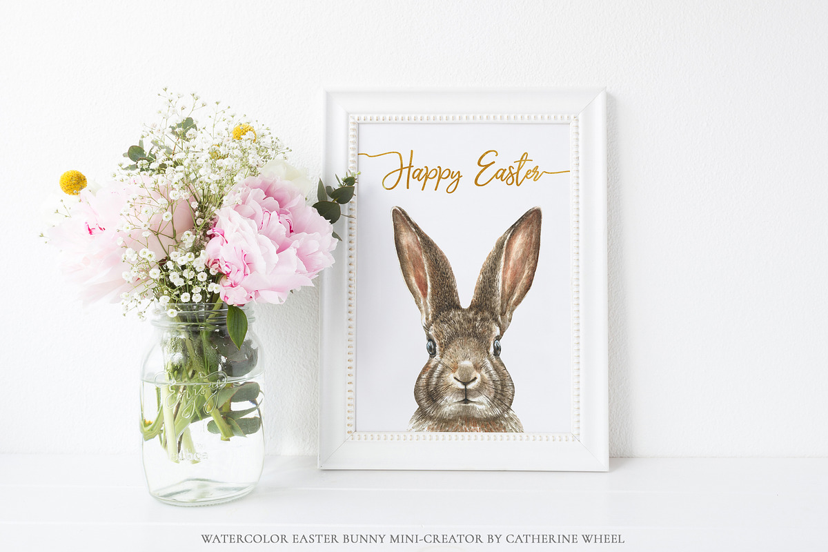 Watercolor Easter Bunny Creator, an Animal Illustration by Catherine Wheel (Photo 4 of 15)