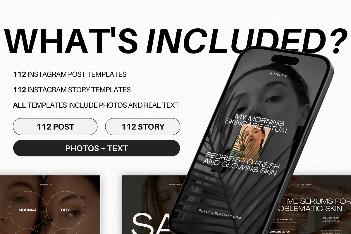 Skincare Instagram Coach Templates, a Social Media Template by Xenié Creative (Photo 5 of 9)