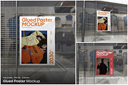 Glued Poster Mockup, an Advertising Mockup by Unerispace (Thumbnail 1 of 5)