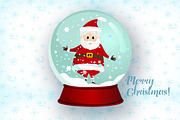 Christmas Snow Globes Vector Set, a Decorative Illustration by land art (Thumbnail 4 of 6)