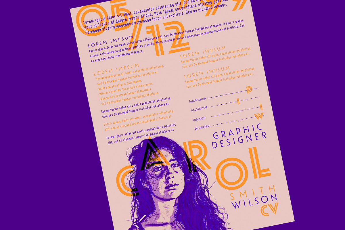 Colorful Resume Template Photo, a Resume Template by McLittle Stock (Photo 3 of 3)