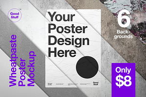 Wheatpaste Poster Mockup, a Product Mockup by Good Stuff