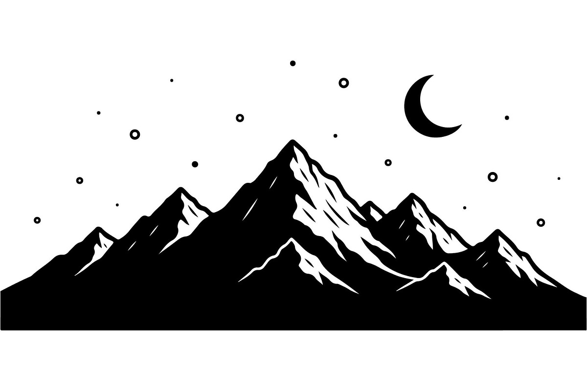 Mountain Range Silhouette, an Object Graphic by Designer_Momina (Photo 16 of 20)