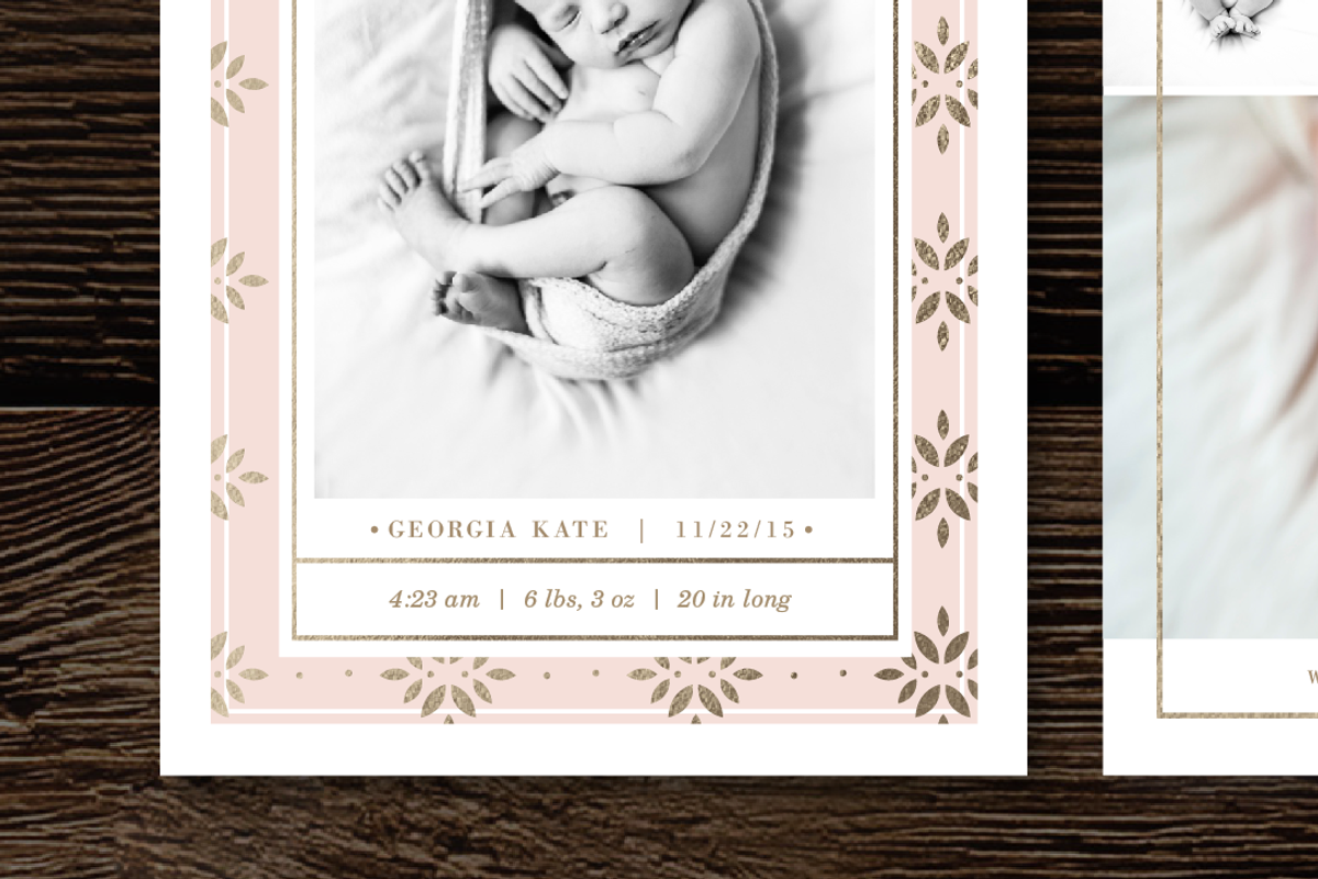 Baby Announcement Template, a Flyer Template by roselindoco (Photo 2 of 3)