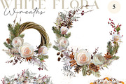 White Flora - Christmas clipart, a Decorative Illustration by Vasmila (Thumbnail 11 of 15)