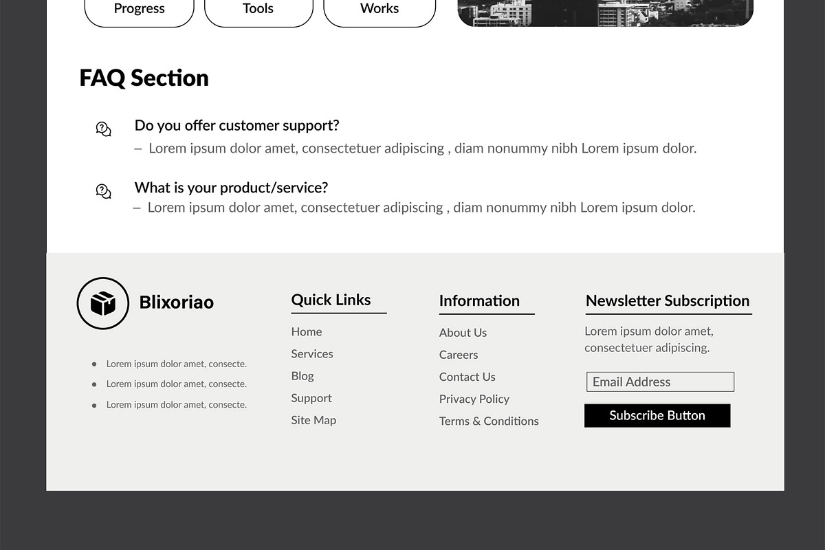 Architecture Wireframe Landing Page, a Wireframe Template by MightyDesign (Photo 5 of 8)