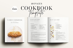 Minimal Cookbook Template CANVA, a Templates & Theme by OrganizationOasisRo