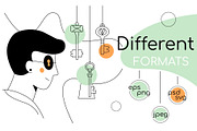 Line Character - Illustrations, a Templates & Theme by Boyko Pictures (Thumbnail 6 of 13)