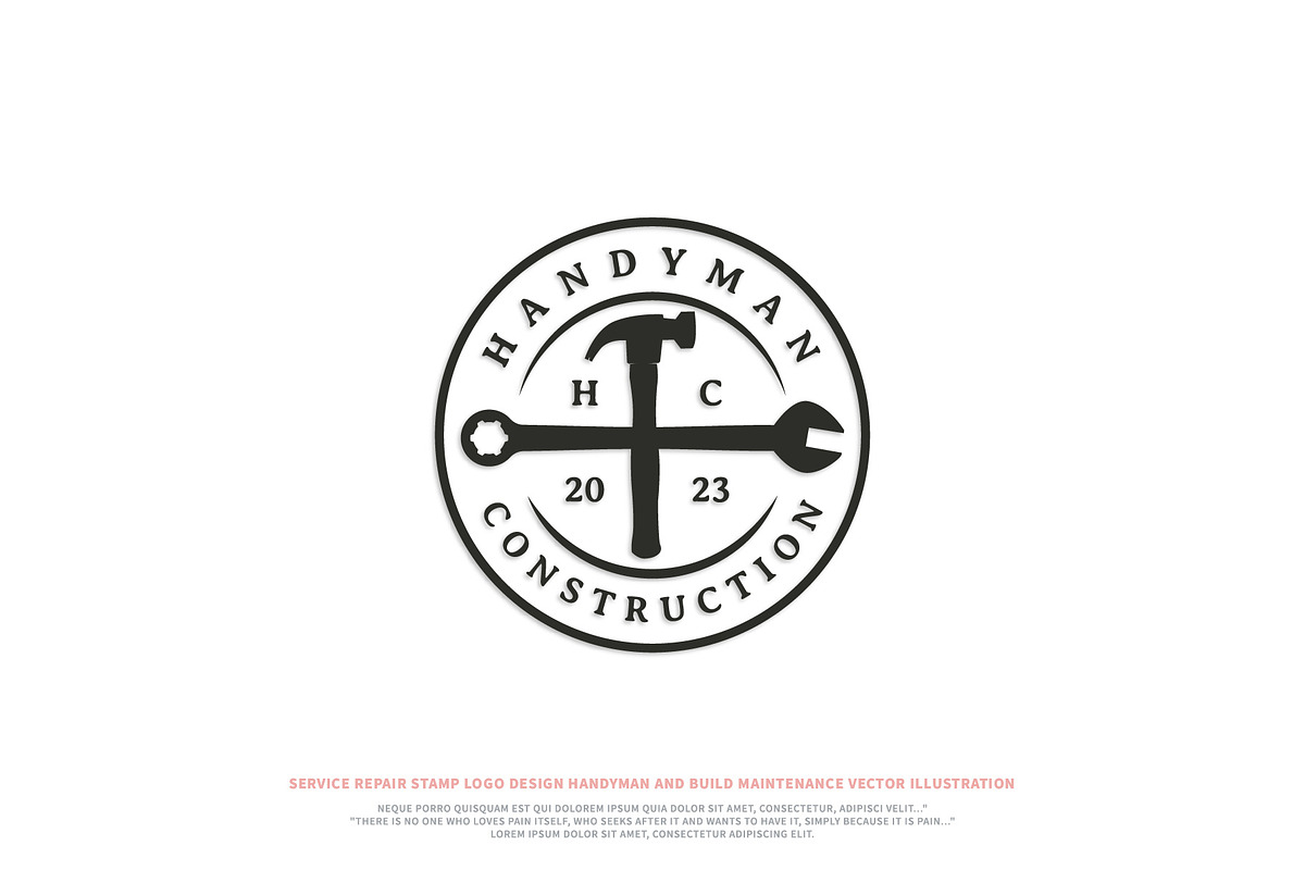 service repair stamp logo design, a Branding & Logo Template by vexper