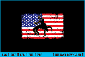 Wrestling American Flag Design, a Sport Illustration by Handy Arts Studio