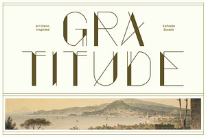Gratitude - Art Deco Inspired Font