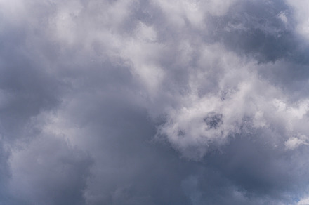 White textured clouds in the sky